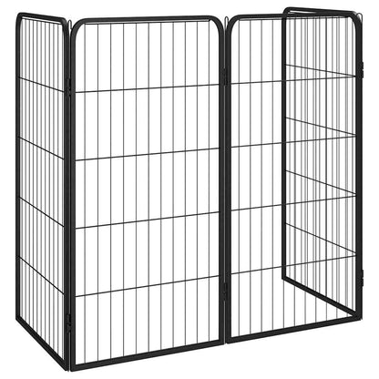 vidaXL Dog Playpen 4 Panels Black 50x100 cm Powder-coated Steel 3