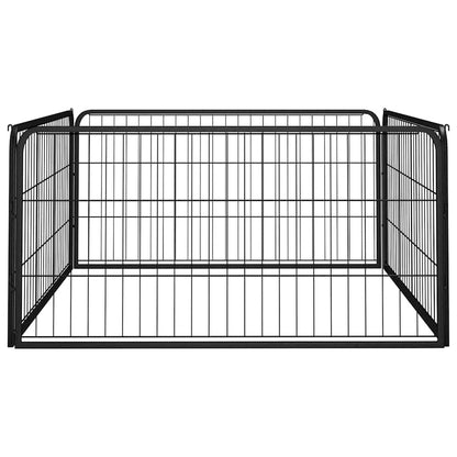 vidaXL Dog Playpen 4 Panels Black 100x50 cm Powder-coated Steel 2