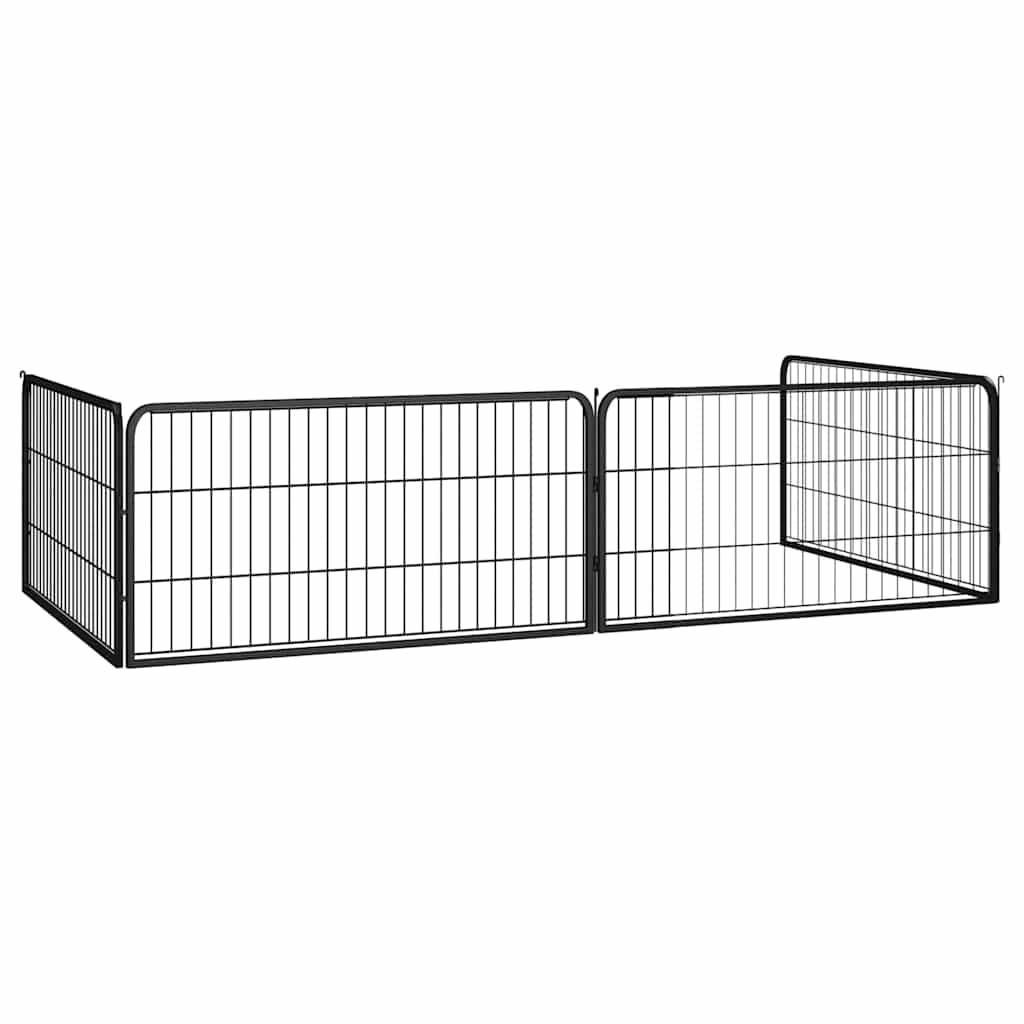 vidaXL Dog Playpen 4 Panels Black 100x50 cm Powder-coated Steel 3