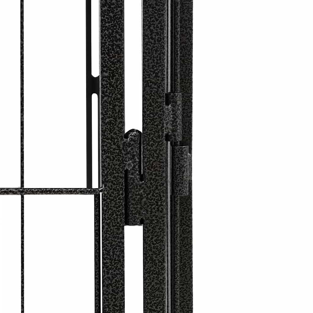 vidaXL Dog Playpen 4 Panels Black 100x50 cm Powder-coated Steel 4