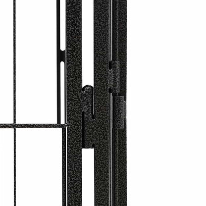 vidaXL Dog Playpen 4 Panels Black 100x50 cm Powder-coated Steel 4