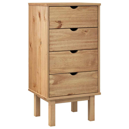 vidaXL Drawer Cabinet OTTA 45x39x90cm Solid Wood Pine 2