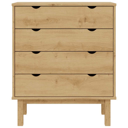 vidaXL Drawer Cabinet OTTA 76.5x39.5x90cm Solid Wood Pine 6