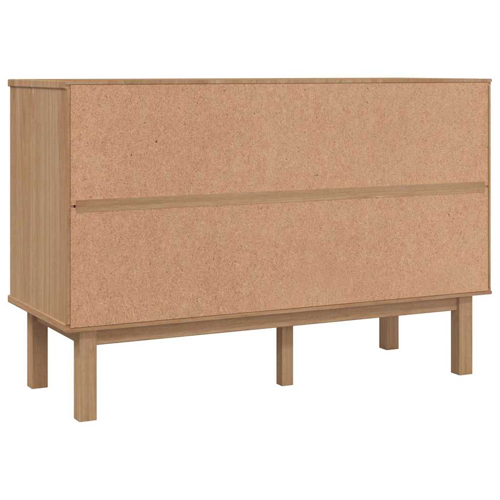vidaXL Drawer Cabinet OTTA Brown&Grey 111x43x73.5cm Solid Wood Pine 6