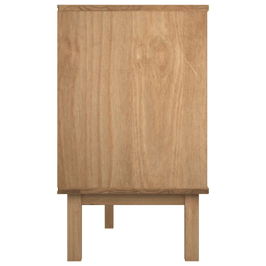 vidaXL Drawer Cabinet OTTA Brown&White 111x43x73.5cm Solid Wood Pine 5