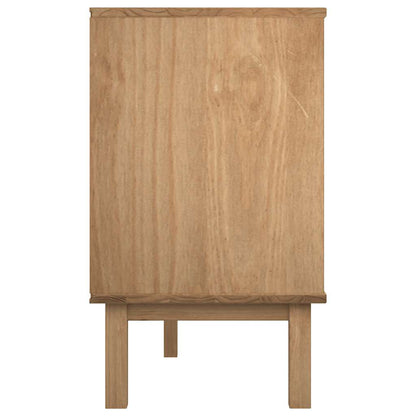 vidaXL Drawer Cabinet OTTA Brown&White 111x43x73.5cm Solid Wood Pine 5