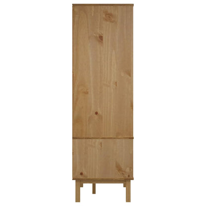 vidaXL Wardrobe | Brown and White | Solid pine wood, engineered wood | Compact 5