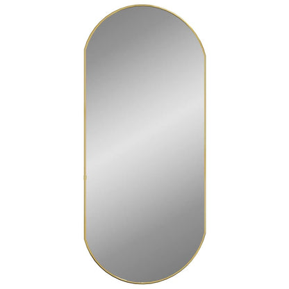 vidaXL Wall Mirror Gold 90x40 cm Oval 2
