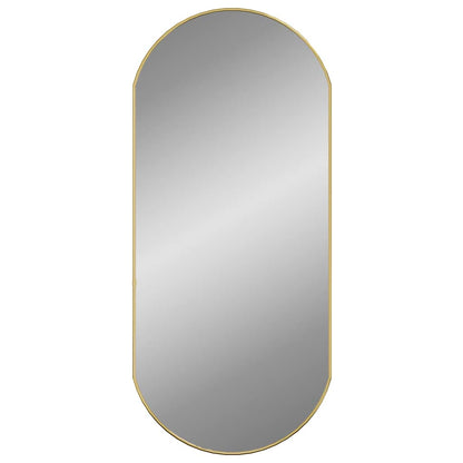 vidaXL Wall Mirror Gold 90x40 cm Oval 3