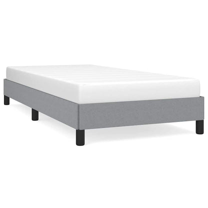 vidaXL Bed Frame without Mattress Light Grey 100x203 cm Twin XL Fabric 2