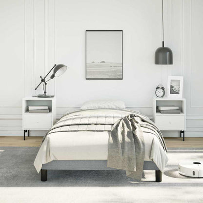 vidaXL Bed Frame without Mattress Light Grey 100x203 cm Twin XL Fabric 3