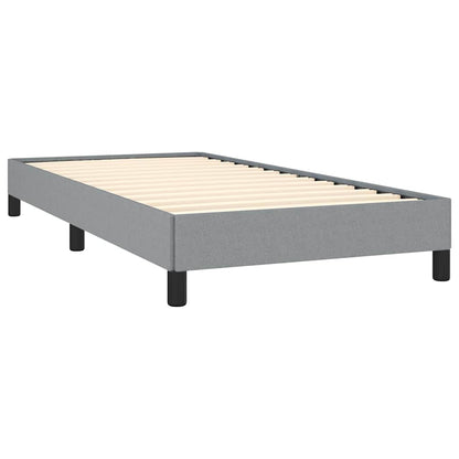 vidaXL Bed Frame without Mattress Light Grey 100x203 cm Twin XL Fabric 4