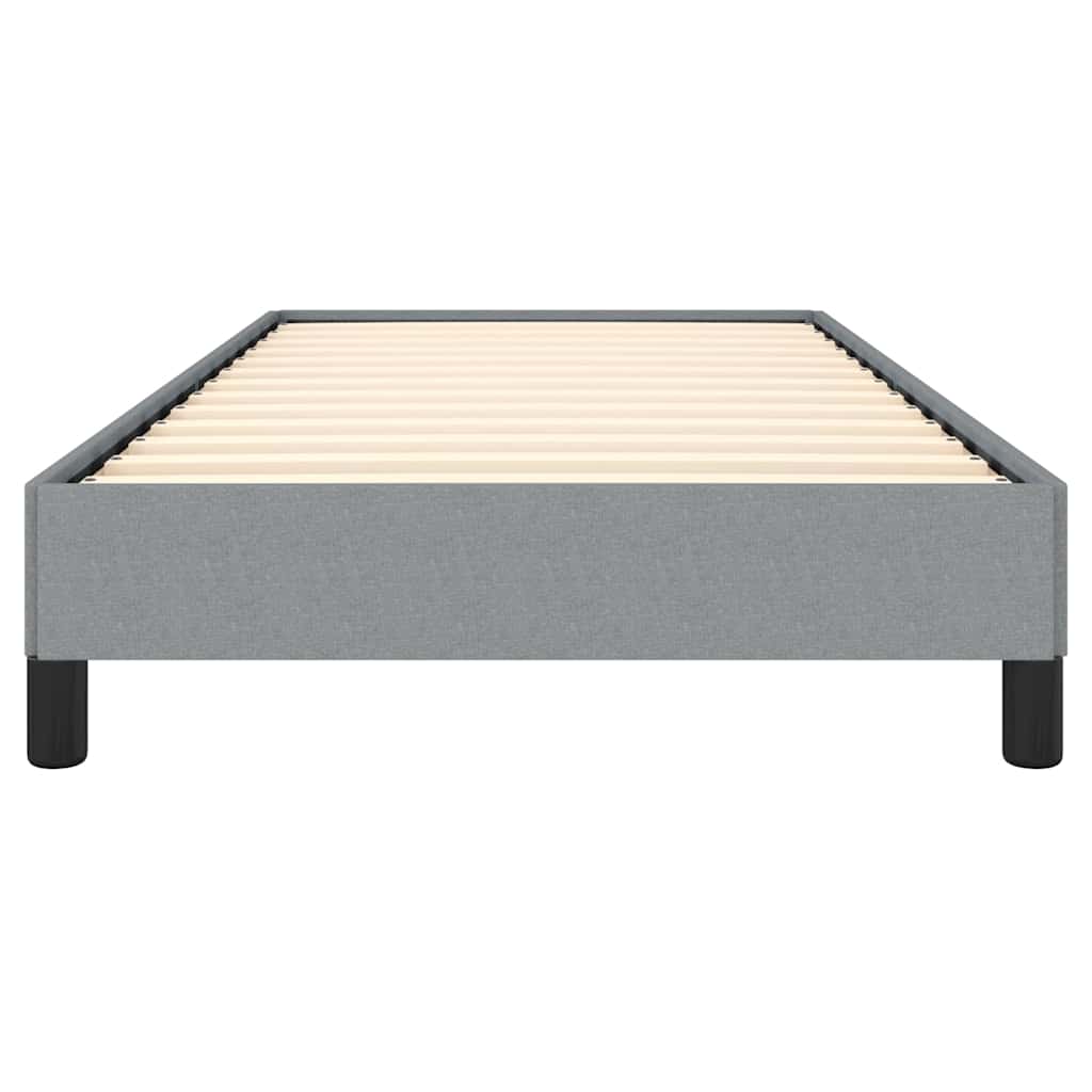 vidaXL Bed Frame without Mattress Light Grey 100x203 cm Twin XL Fabric 5