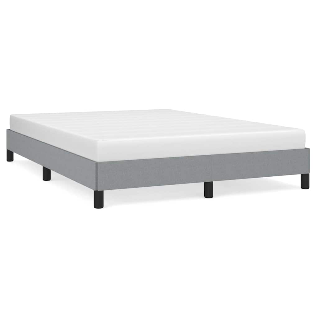 Bed Frame without Mattress 100x203 cm Fabric Light grey Double Size 25 cm
