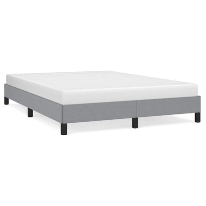 Bed Frame without Mattress 100x203 cm Fabric Light grey Double Size 25 cm
