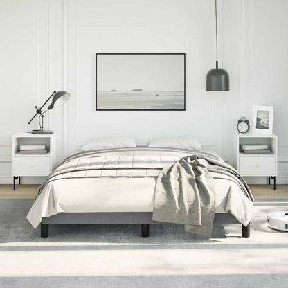 Bed Frame without Mattress 100x203 cm Fabric Dark grey Double Size 25 cm