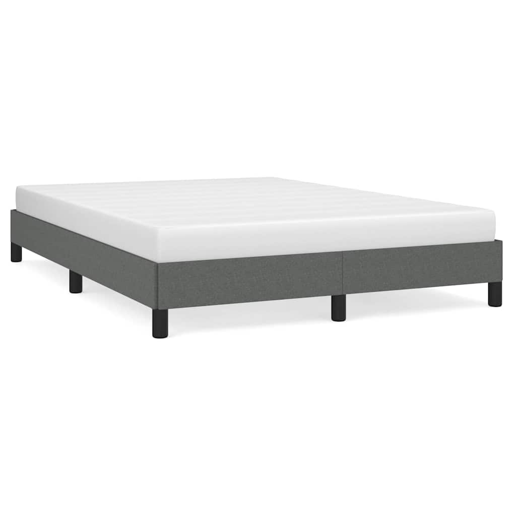 Bed Frame without Mattress 100x203 cm Fabric Dark grey Queen 25 cm