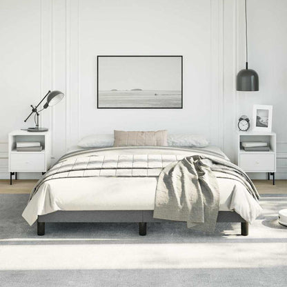 Bed Frame without Mattress 100x203 cm Fabric Dark grey Queen 25 cm