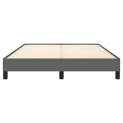 vidaXL Bed Frame without Mattress Dark Grey 152x203 cm Queen Fabric 5