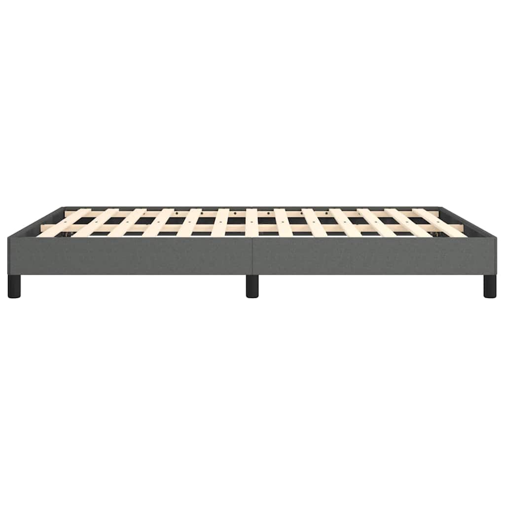 vidaXL Bed Frame without Mattress Dark Grey 152x203 cm Queen Fabric 6