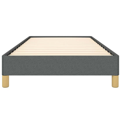 vidaXL Bed Frame without Mattress Dark Grey 100x190 cm Twin Fabric 5