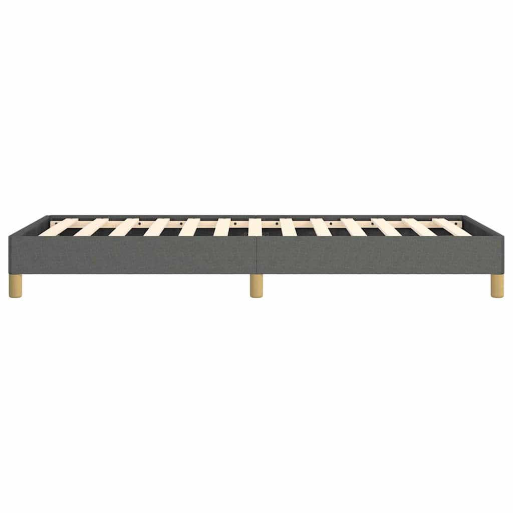 vidaXL Bed Frame without Mattress Dark Grey 100x190 cm Twin Fabric 6