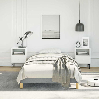 vidaXL Bed Frame without Mattress Light Grey 100x203 cm Twin XL Fabric 3