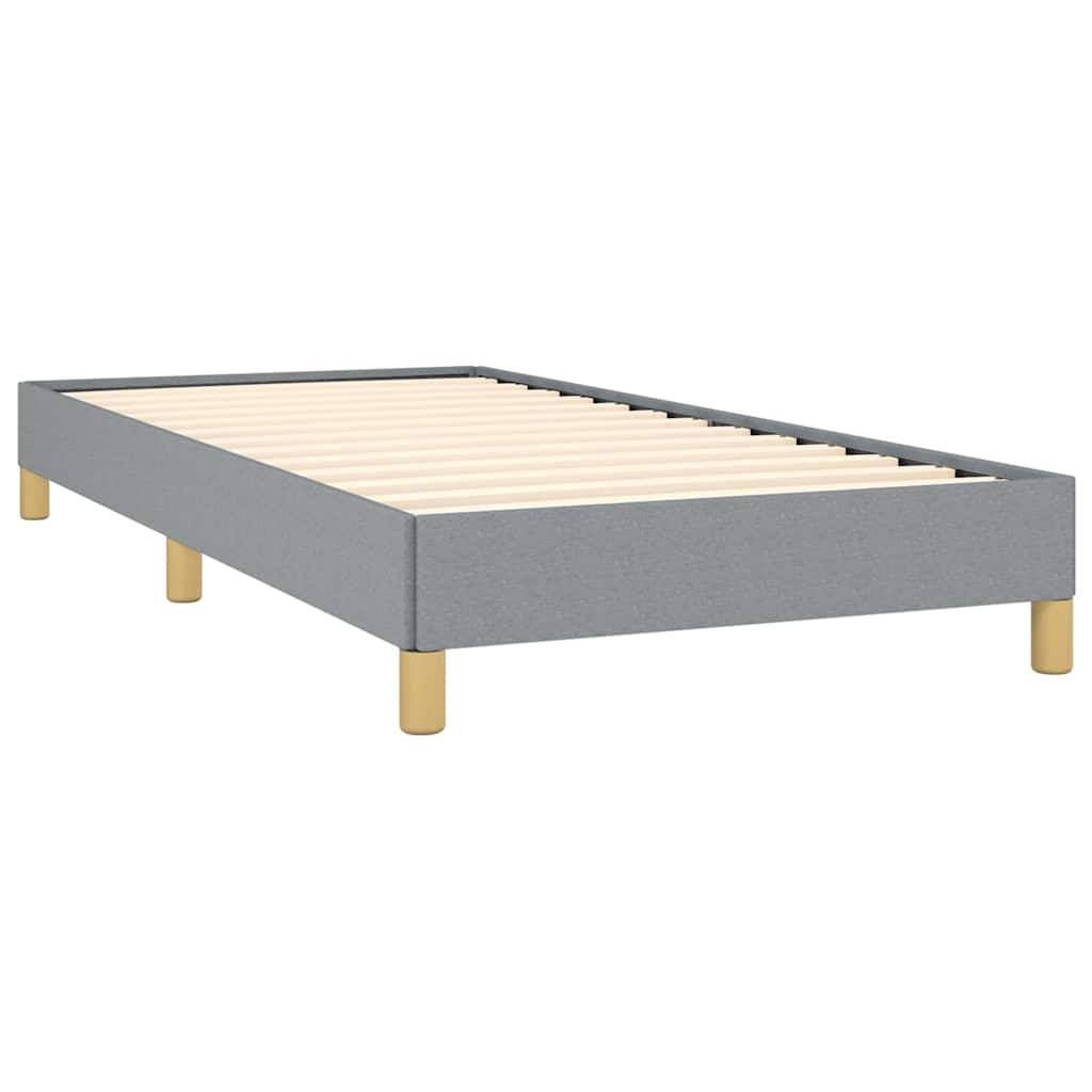 vidaXL Bed Frame without Mattress Light Grey 100x203 cm Twin XL Fabric 4