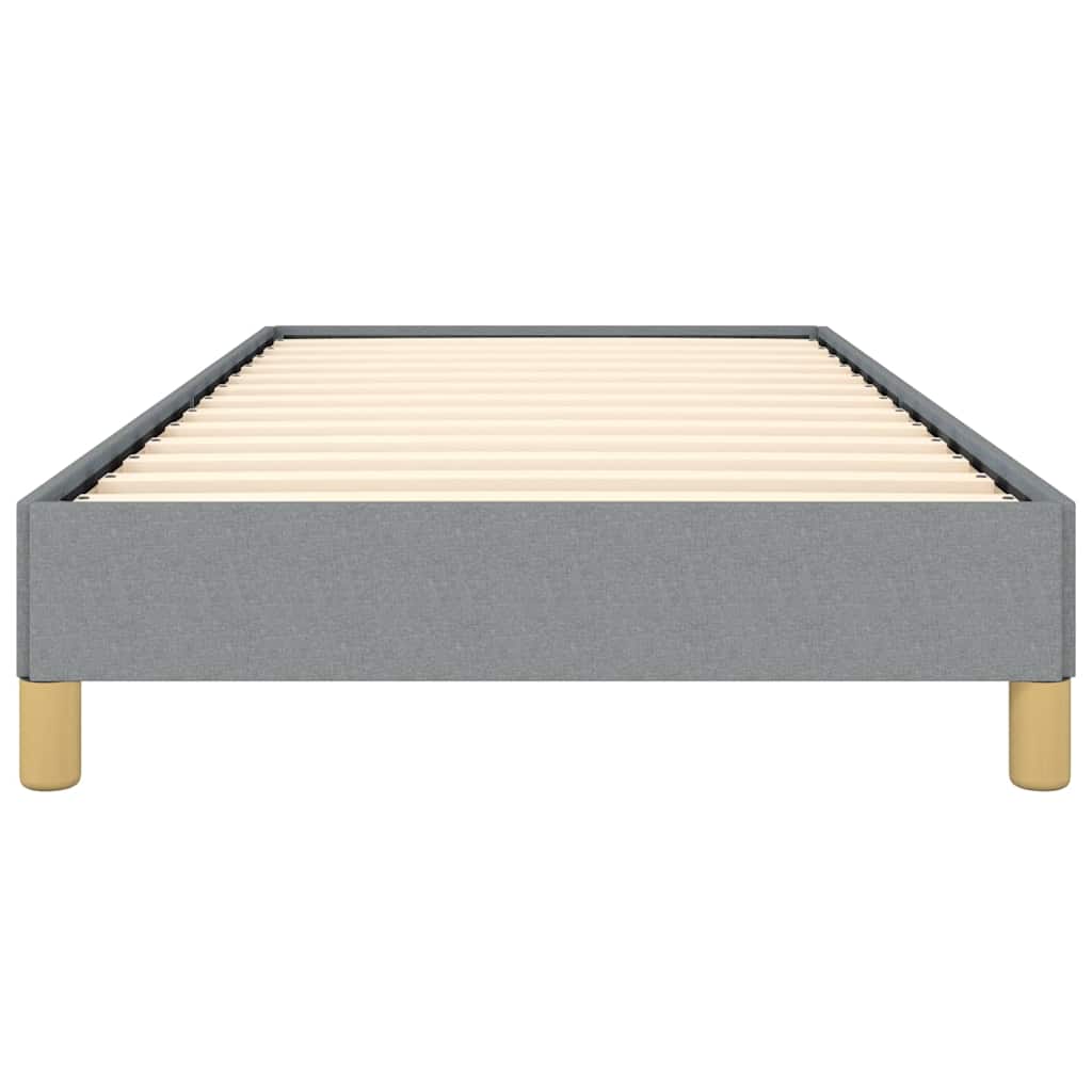 vidaXL Bed Frame without Mattress Light Grey 100x203 cm Twin XL Fabric 5