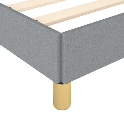 vidaXL Bed Frame without Mattress Light Grey 100x203 cm Twin XL Fabric 6