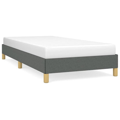 vidaXL Bed Frame without Mattress Dark Grey 100x203 cm Twin XL Fabric 2