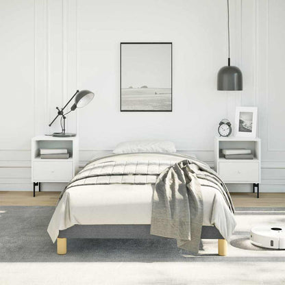 vidaXL Bed Frame without Mattress Dark Grey 100x203 cm Twin XL Fabric 3
