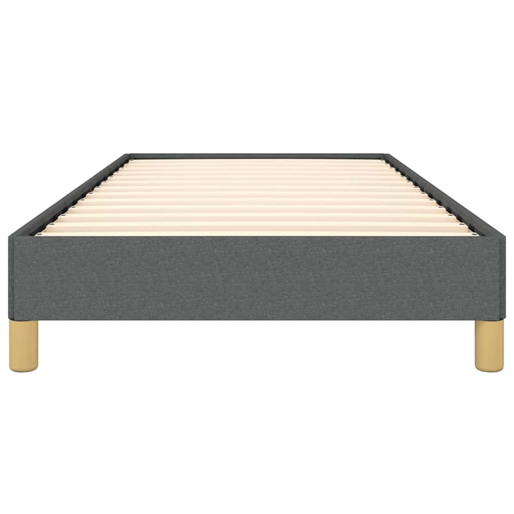 vidaXL Bed Frame without Mattress Dark Grey 100x203 cm Twin XL Fabric 5