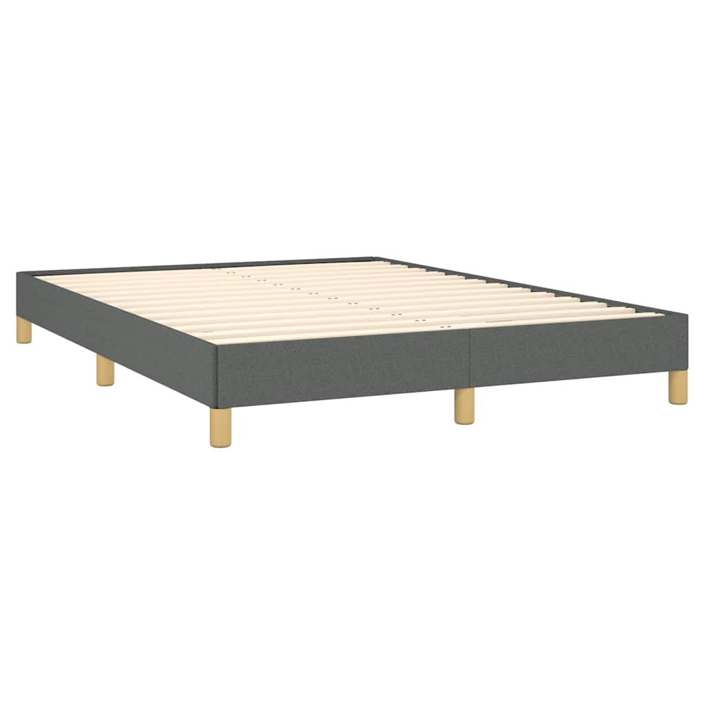 vidaXL Bed Frame without Mattress Dark Grey 137x190 cm Full Fabric 4