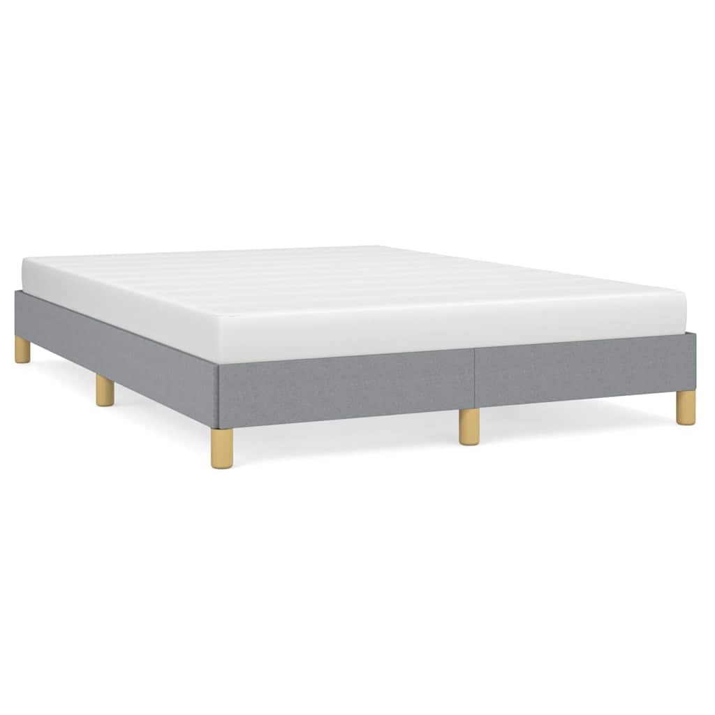 vidaXL Bed Frame without Mattress Light Grey 152x203 cm Queen Fabric 2