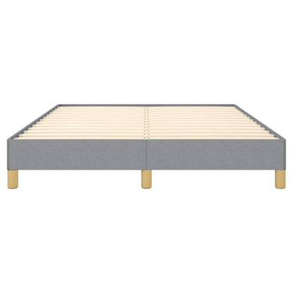 vidaXL Bed Frame without Mattress Light Grey 152x203 cm Queen Fabric 5