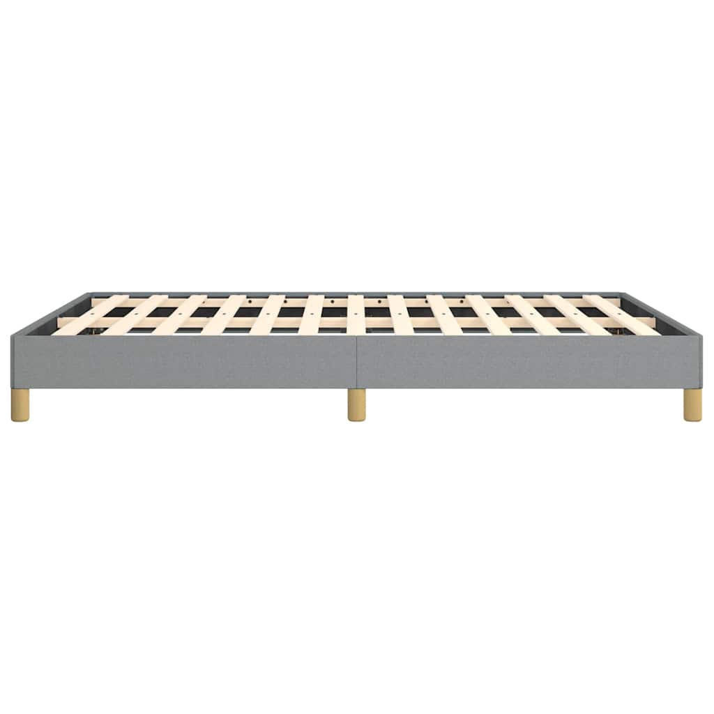 vidaXL Bed Frame without Mattress Light Grey 152x203 cm Queen Fabric 6