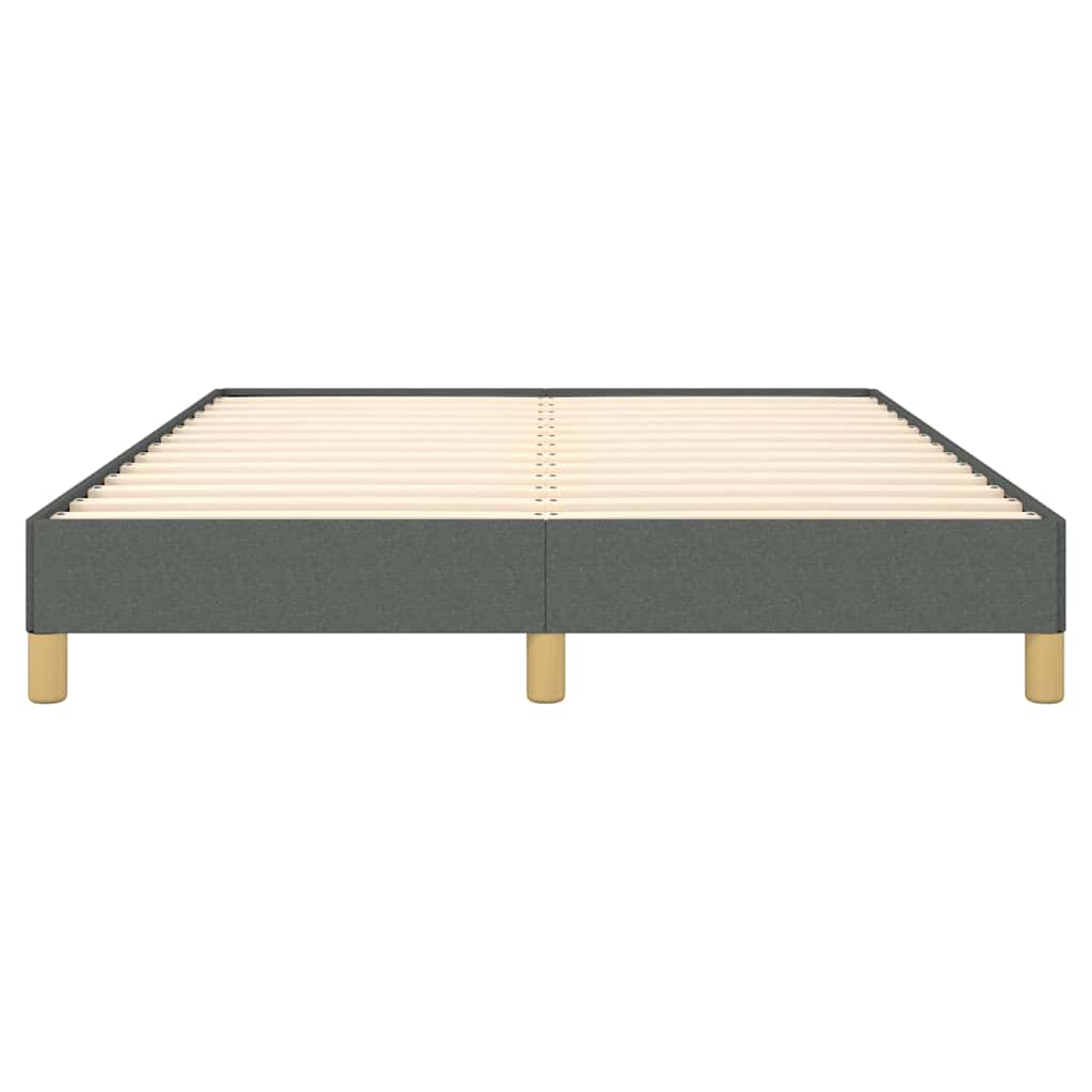 vidaXL Bed Frame without Mattress Dark Grey 152x203 cm Queen Fabric 5
