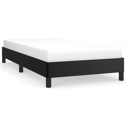 vidaXL Bed Frame without Mattress Black 100x190 cm Twin Faux Leather 2