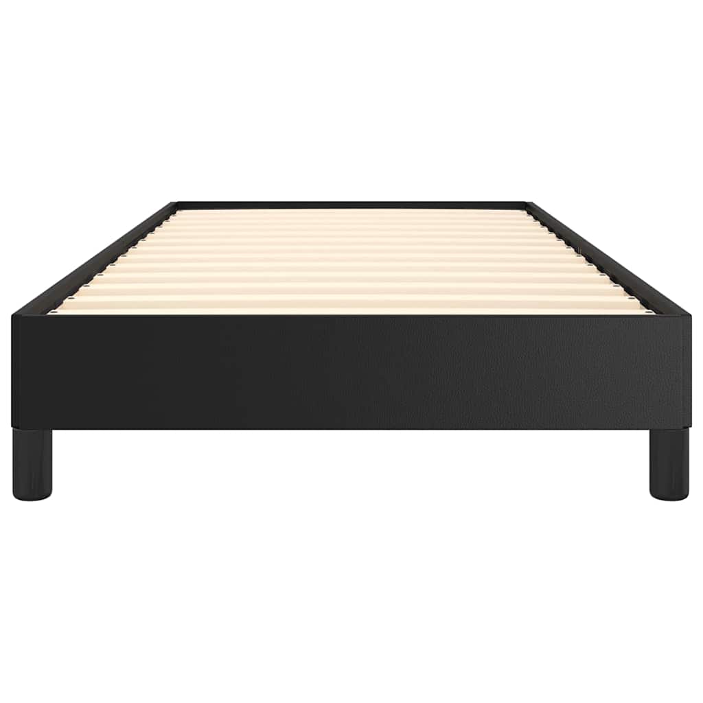 vidaXL Bed Frame without Mattress Black 100x190 cm Twin Faux Leather 6