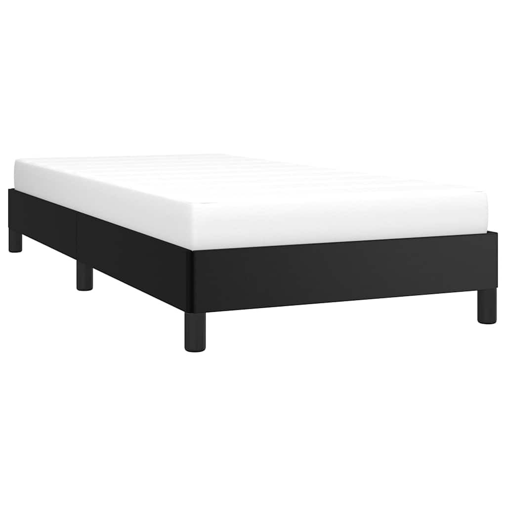 vidaXL Bed Frame without Mattress Black 100x203cm Twin XL Faux Leather 4