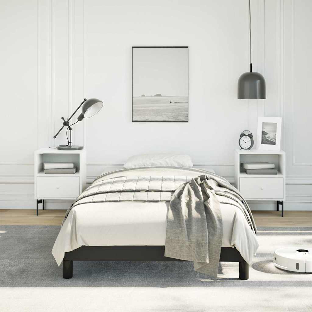 vidaXL Bed Frame without Mattress Black 100x203cm Twin XL Faux Leather 1