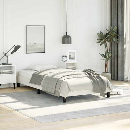 vidaXL Bed Frame without Mattress White 100x203cm Twin XL Faux Leather 3