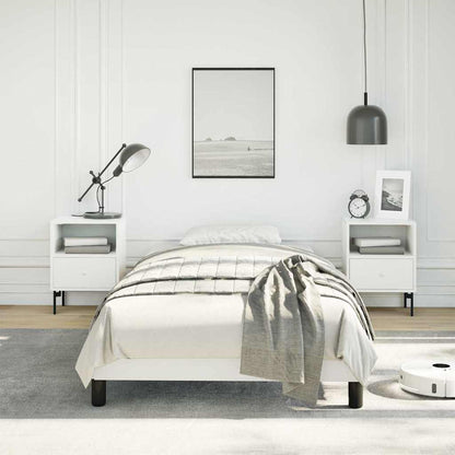 vidaXL Bed Frame without Mattress White 100x203cm Twin XL Faux Leather 1