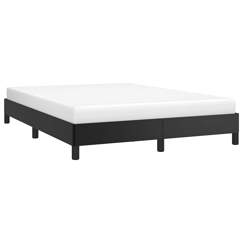 vidaXL Bed Frame without Mattress Black 137x190 cm Full Faux Leather 4