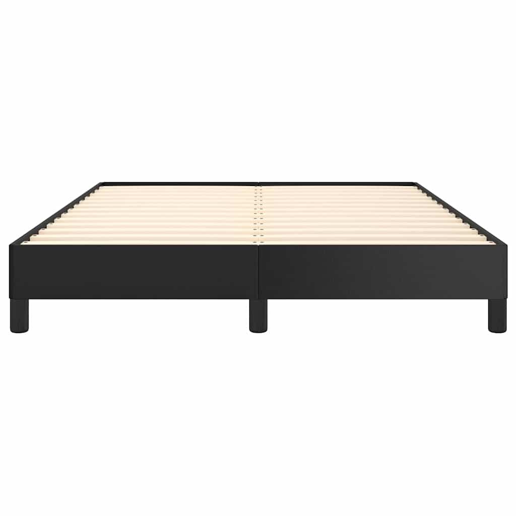 vidaXL Bed Frame without Mattress Black 137x190 cm Full Faux Leather 6