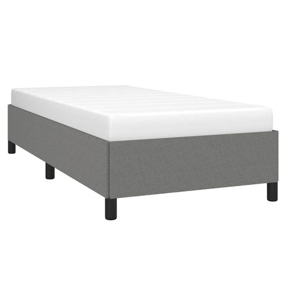 Bed Frame without Mattress Dark Grey Twin Fabric
