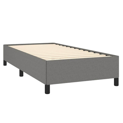 Bed Frame without Mattress Dark Grey Twin Fabric