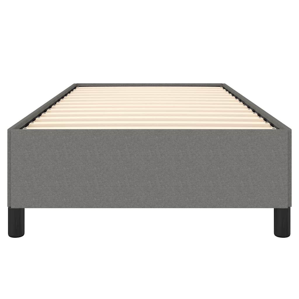 Bed Frame without Mattress Dark Grey Twin Fabric