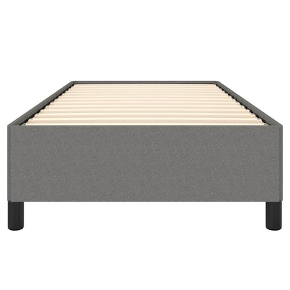 Bed Frame without Mattress Dark Grey Twin Fabric